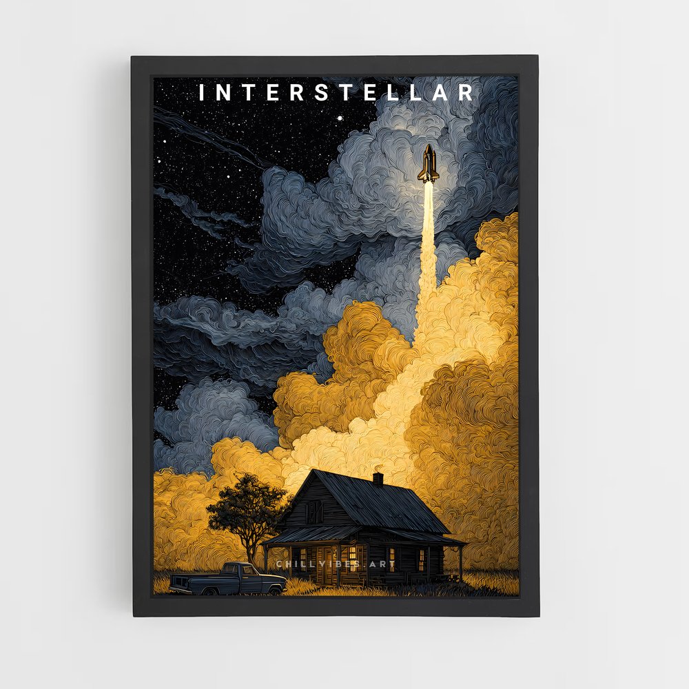 Poster Intergalactic Odyssey – affiche Art spatial (vue 2)